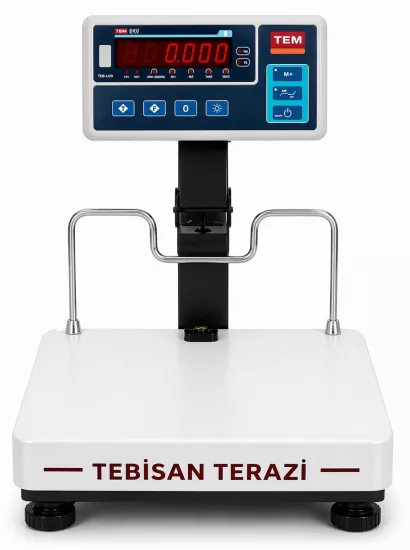 Tartım Baskülü 300 Kg 50/100 Gr | TEM TEB LCD 50x60 Katlanır Boyunlu Baskül