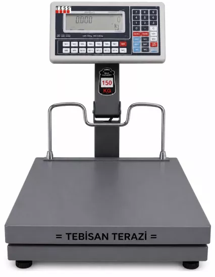 TESS FH 150 Kg 20/50 Gr Fiyat Hesaplamalı Baskül | LCD Katlanır Boyun 35x40 Pazarcı Terazisi | TEBİSAN TERAZİ