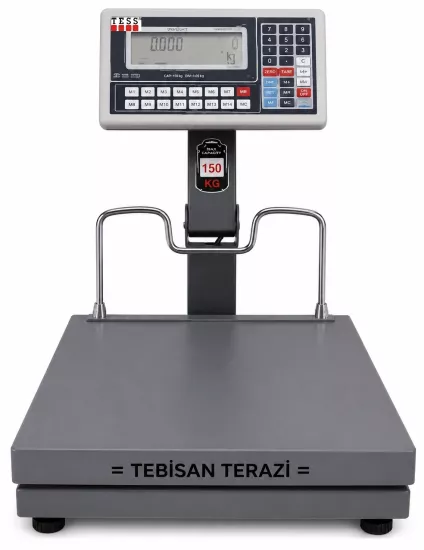 TESS FH 60 Kg 20/50 Gr Fiyat Hesaplamalı Baskül | LCD Katlanır Boyun 45x45 Pazarcı Terazisi | TEBİSAN TERAZİ