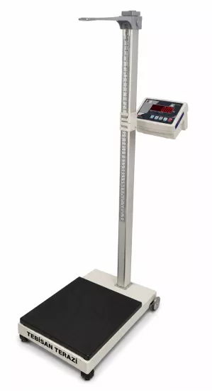 TESS RP Kilo Boy Ölçer Baskül 300 Kg 50 Gr 35x40 | Medikal Boy Ölçerli Tartım Baskülü – TEBİSAN TERAZİ