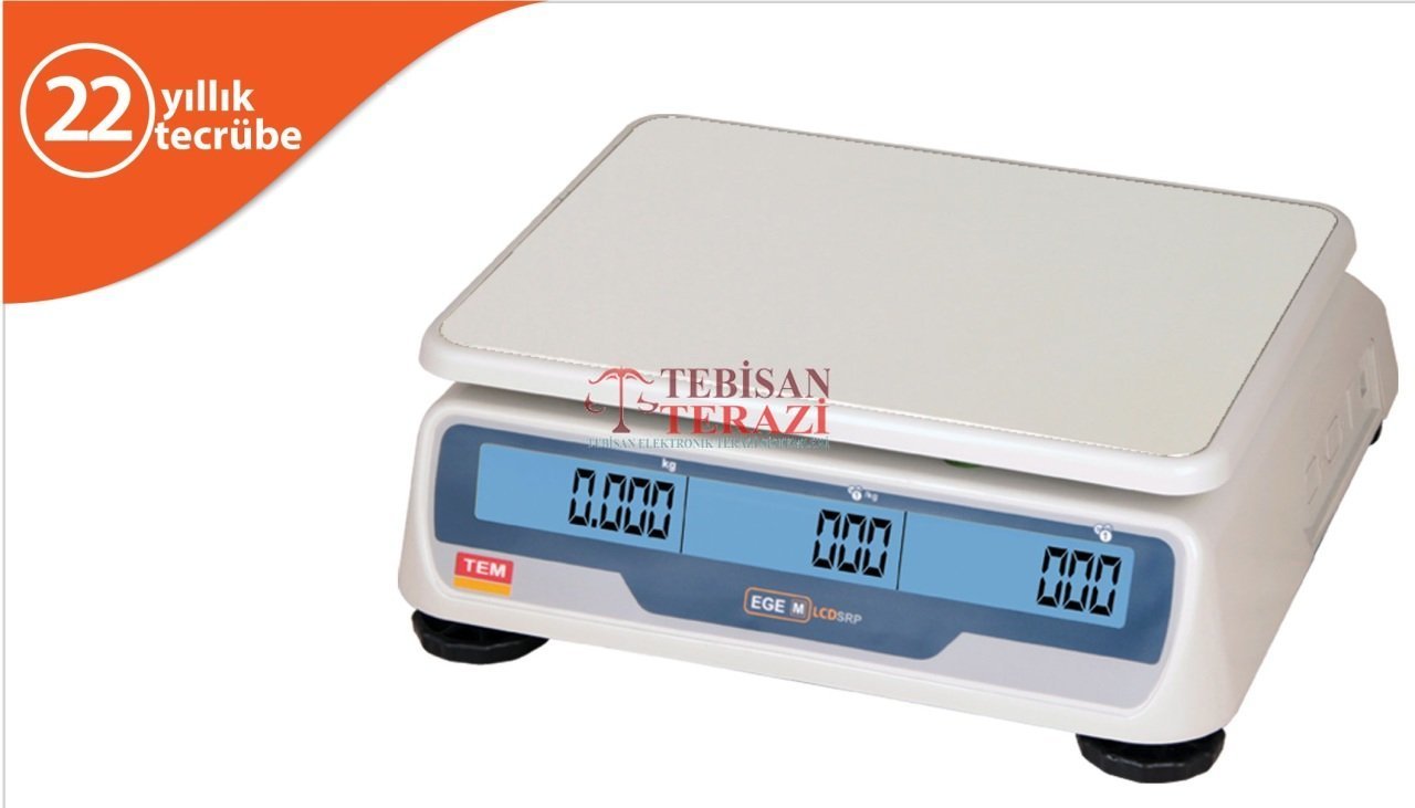 TEM SRP-PZR 30KG 5/10GR FİYAT HESAPLAMALI TERAZİ