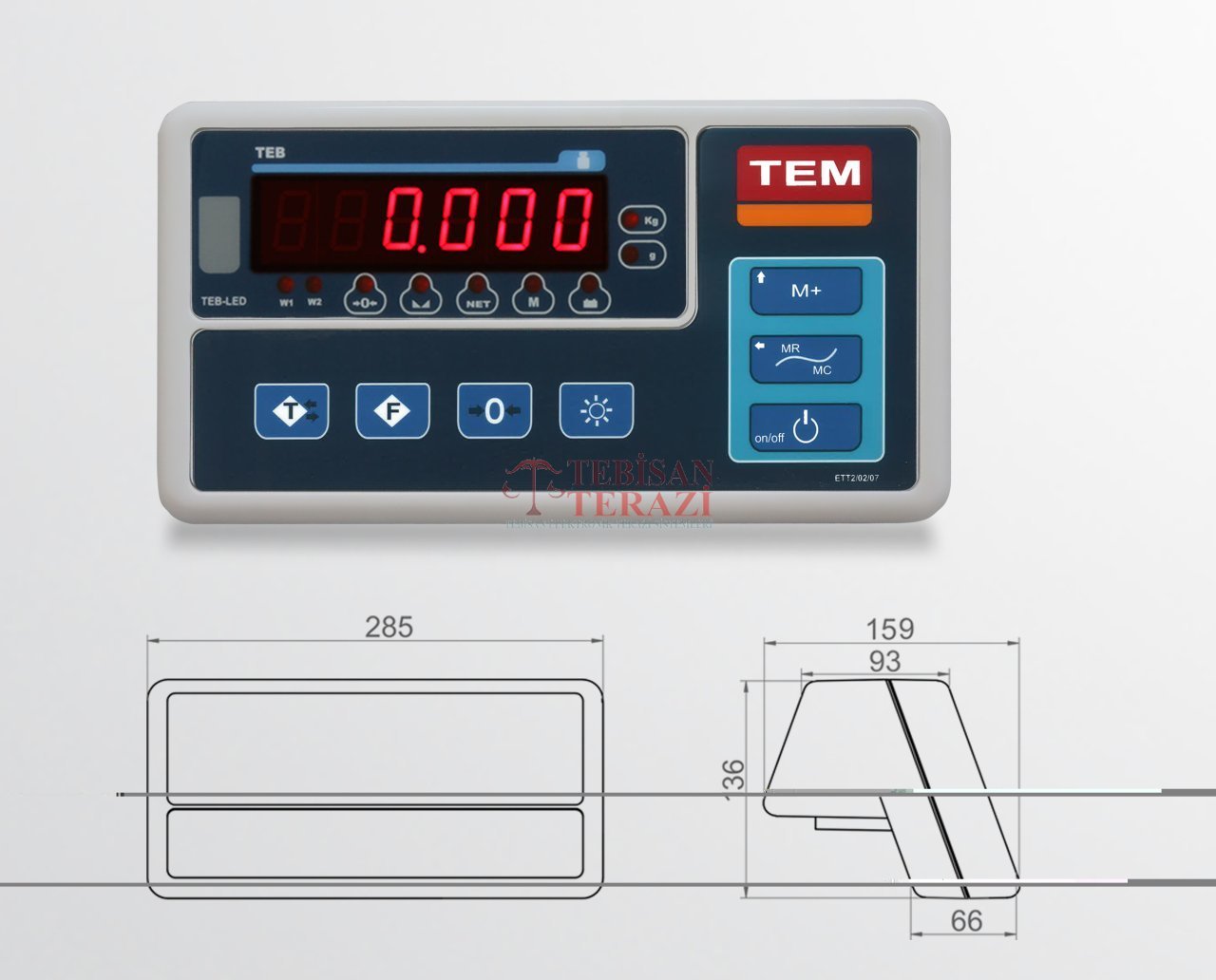 TEM TEB 300KG 50/100GR KATLANIR BOYUNLU BASKÜL 50x60 CM