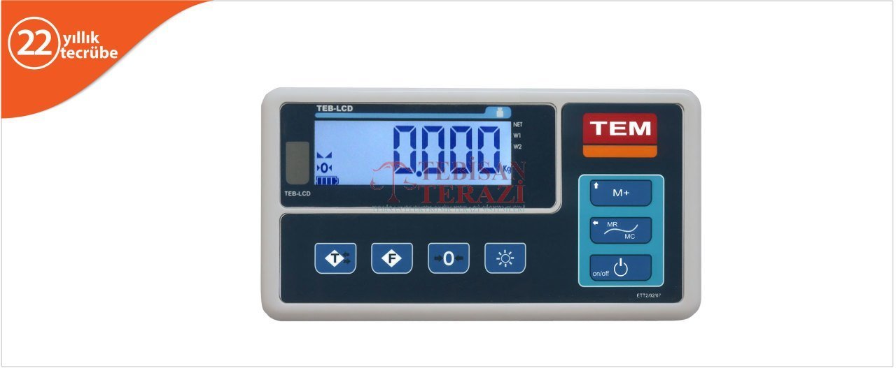 TEM CANLI HAYVAN BASKÜLÜ 1500KG 500GR 110x200 TARTIM TEB
