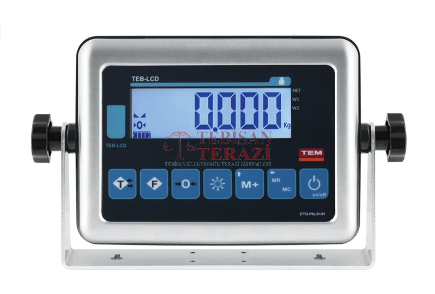 TEM TEB 300 KG 100 GR FULL PASLANMAZ TARTIM BASKÜLÜ 60X70