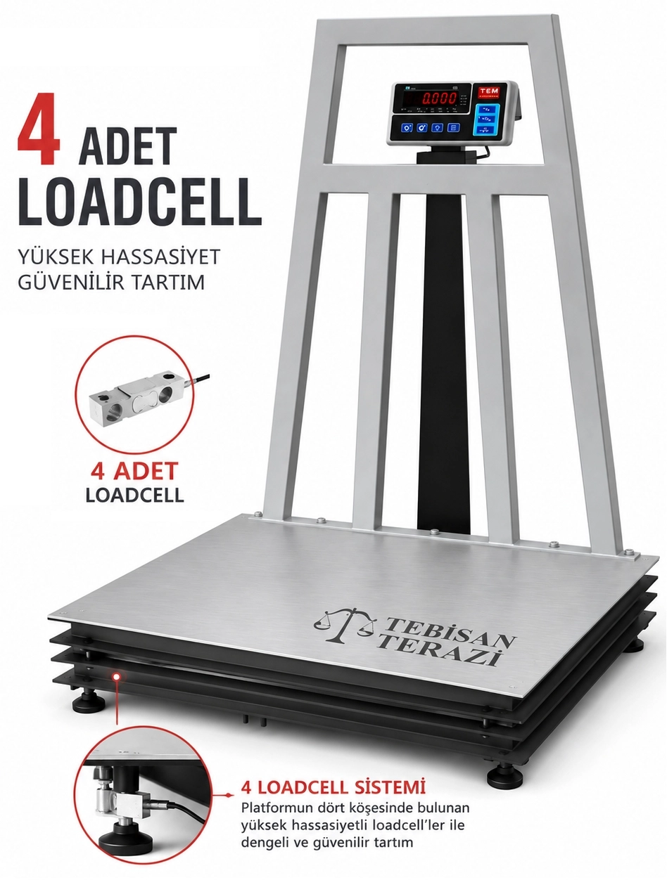 TEM AHT 1500KGx500GR 150x150 AĞIR HİZMET TİPİ BASKÜL