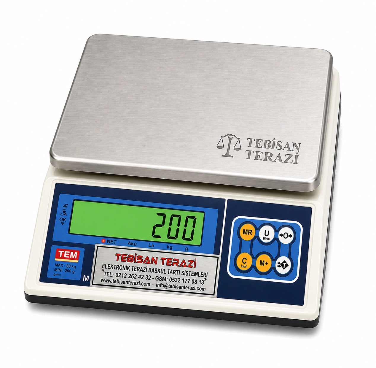 TEM MTC 30KG 1GR TARTIM TERAZİSİ