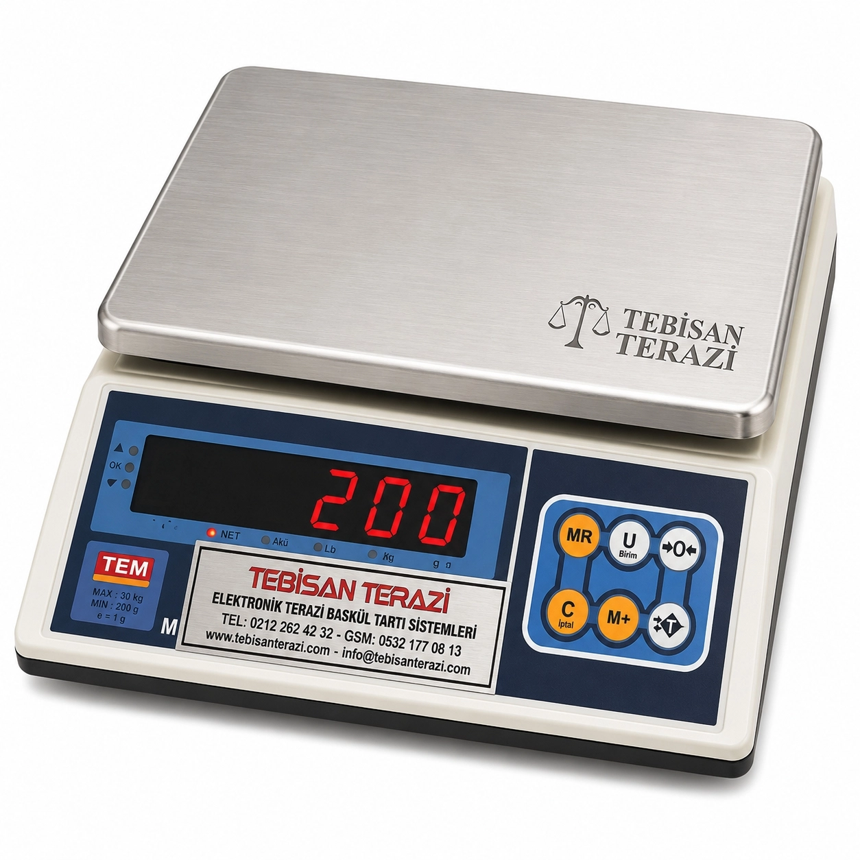 TEM MTD 30KG 1GR TARTIM TERAZİSİ