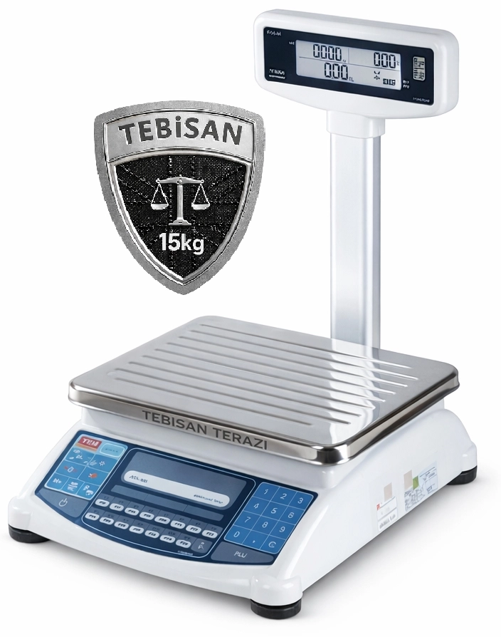 TEM ATA T BOYUNLU 15KG 2/5GR FİYAT HESAPLAMALI TERAZİ
