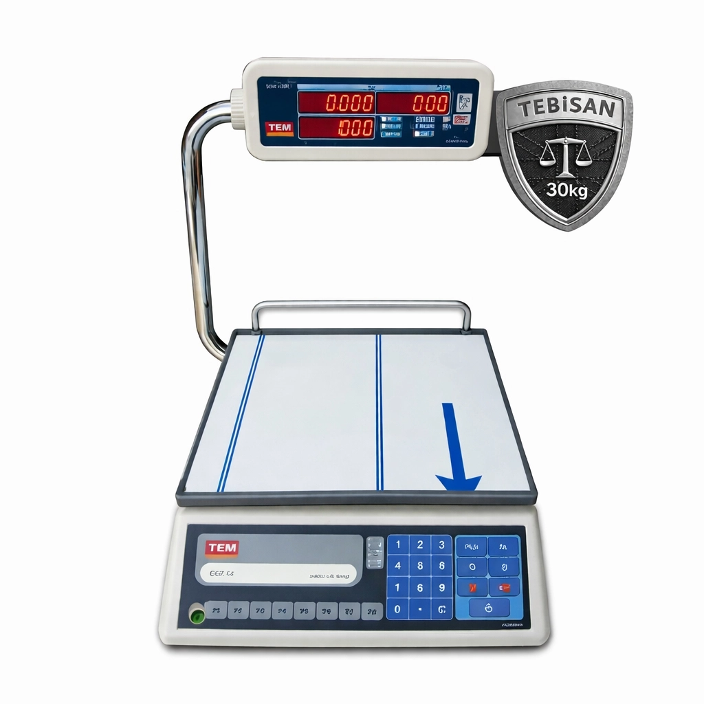TEM EGE 30KG 5/10GR FİYAT HESAPLAMALI TERAZİ
