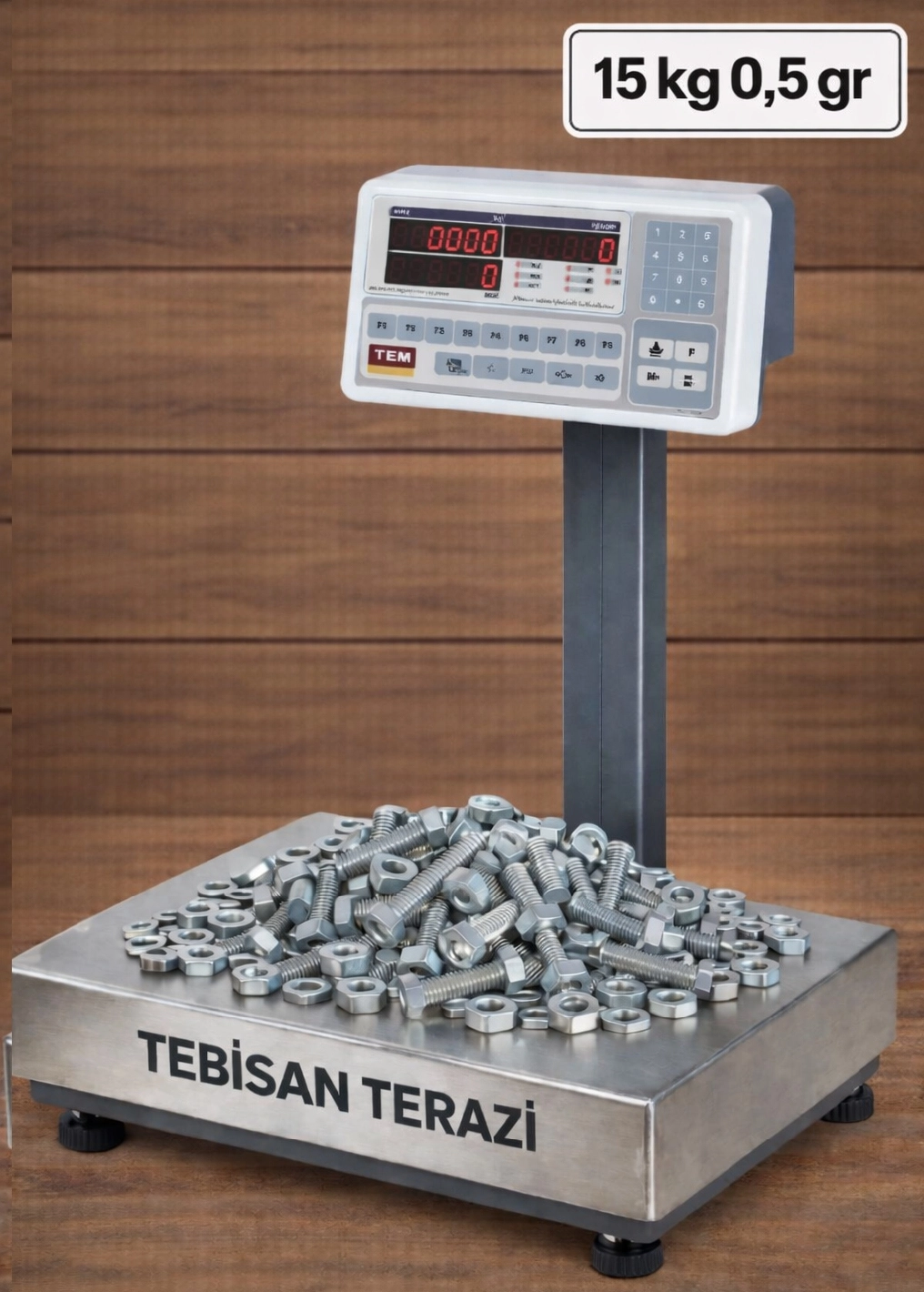 TEM MEB 28X35 SERİSİ 15KG 0,5GR SAYICI TERAZİSİ