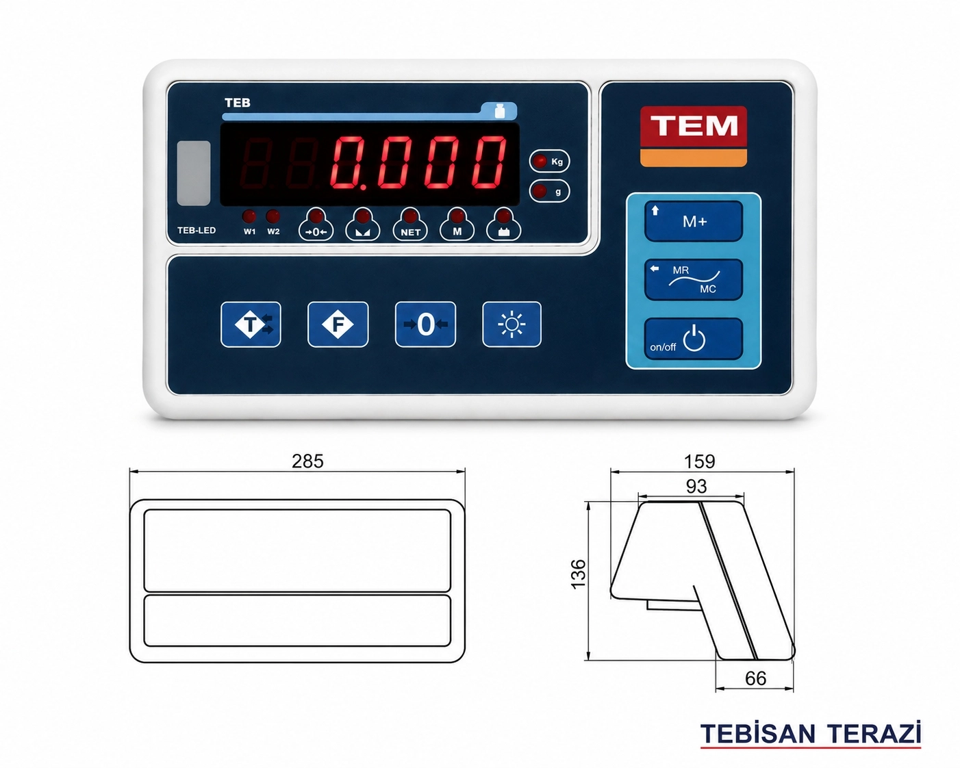 TEM TEB 2000 KG 1 GR TARTIM TRANSPALET BASKÜLÜ