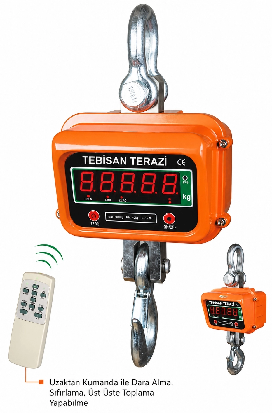 TEM VİNÇ BASKÜLÜ 10TON 5KG TARTIM CSH-SH