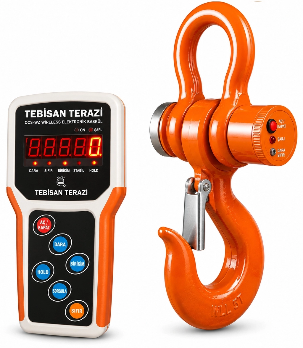 TEM VİNÇ BASKÜLÜ KABLOSUZ KUMANDALI 15TON 5KG TARTIM CSH-WD