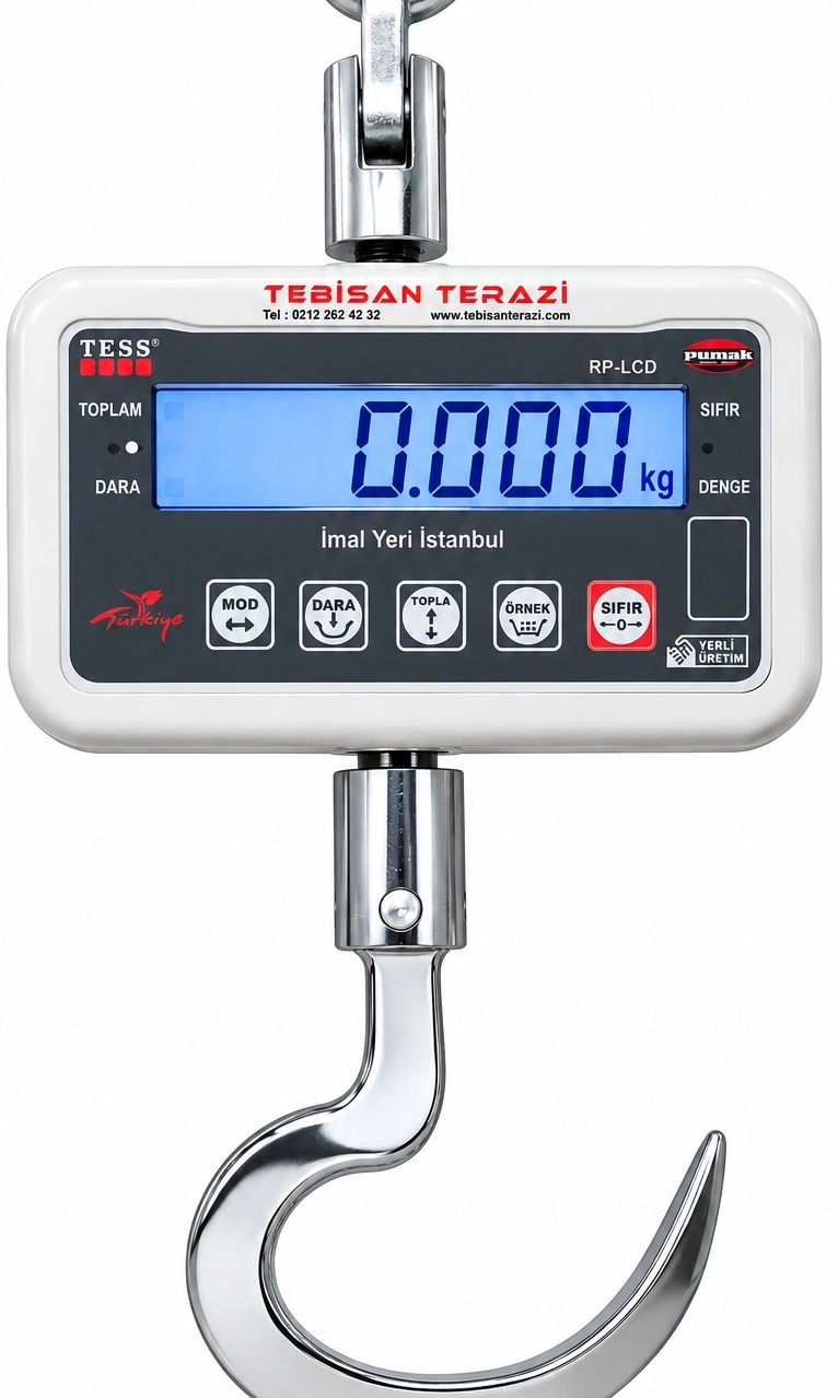 TESS ÇENGEL BASKÜLÜ 600KG 200GR KASAP KANCALI TARTIM EKO